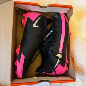 Nike Phantom GT2 Soccer Cleats - Black and Pink